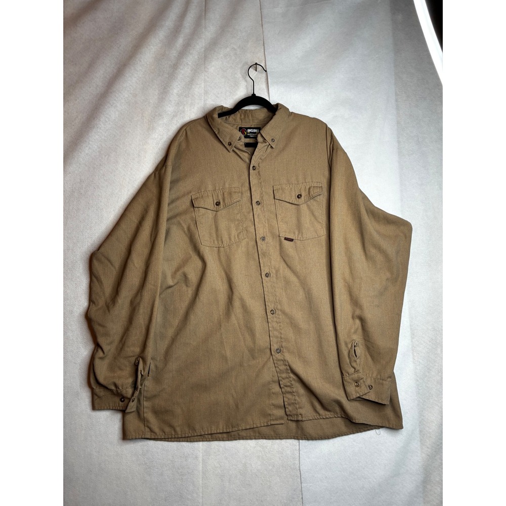 Big Bill FR Protera Flame Resistant‎ Work Shirt Tan HRC 2 Mens Button Down